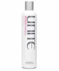 Unite Hair Boosta Daily Volume Shampoo bottle with pump dispenser, designed to add volume and fullness to hair.