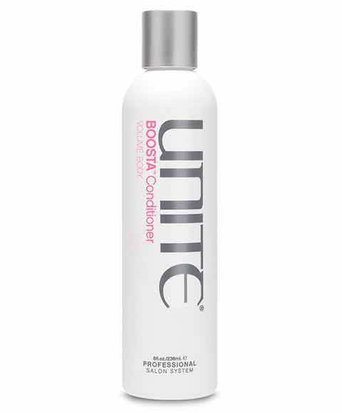 Unite Hair Boosta Revitalisant Volumisant conditioner bottle with label, showcasing its volumizing hair care formula.