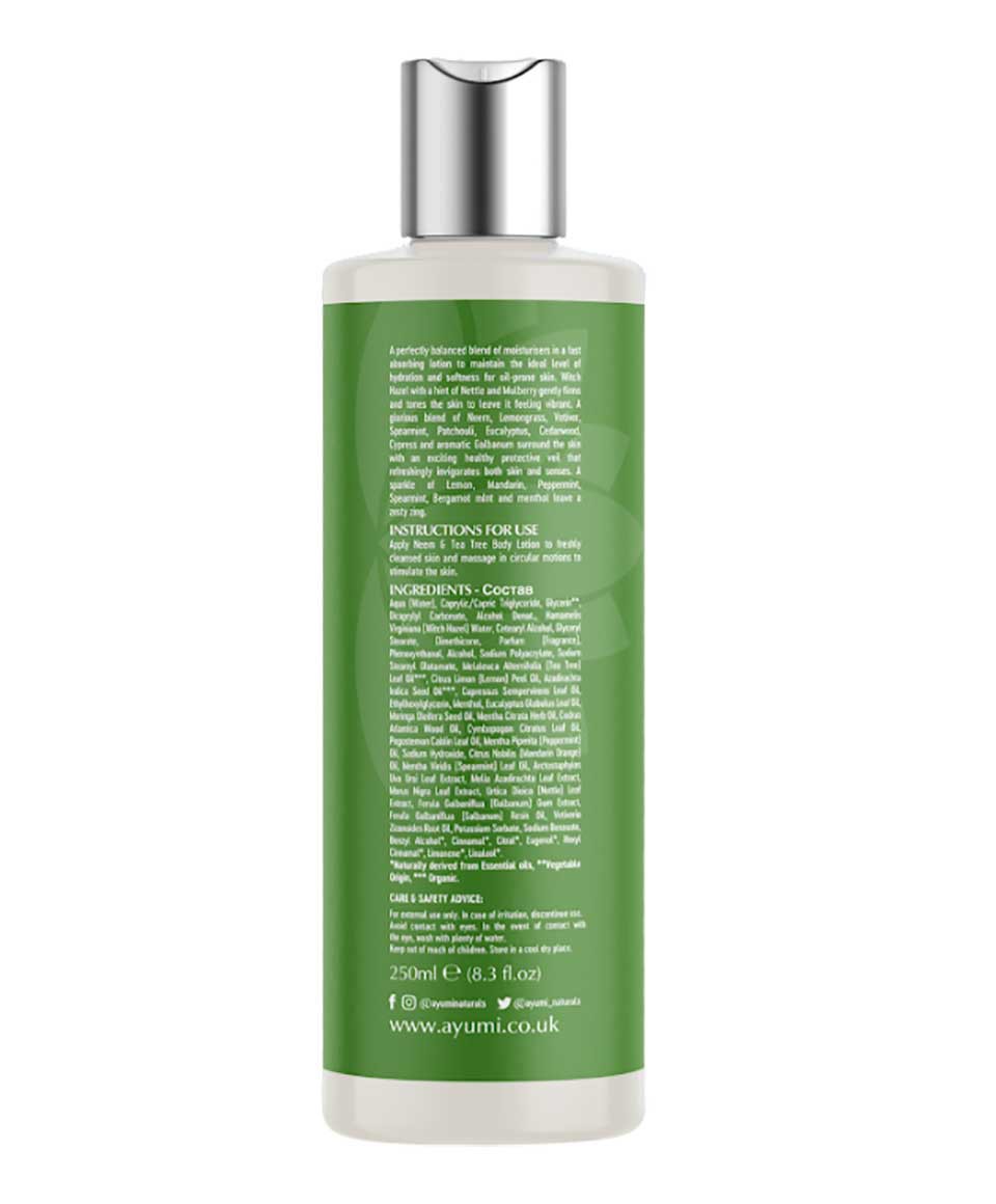 Ayumi Naturals Neem And Tea Tree Body Lotion
