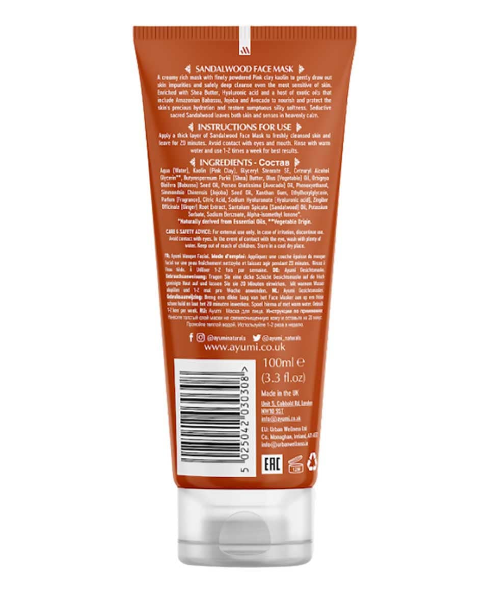 Ayumi Naturals Sandalwood And Pink Clay Face Mask