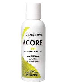 Creative Image Adore Shining Semi Permanent Hair Color in Cosmic Yellow, vibrant yellow hair dye for bold, colorful hair looks.
