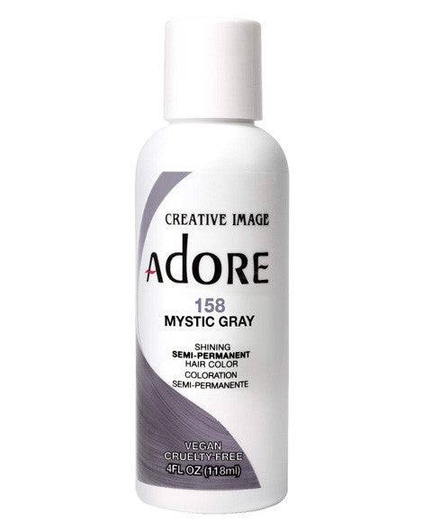 Creative Image Adore Shining Semi Permanent Hair Color in Mystic Gray, vibrant hair dye for bold color results.