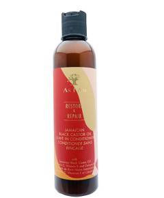 As I Am Restore and Repair JBCO Leave-In Conditioner bottle, natural hair care product for damaged hair repair