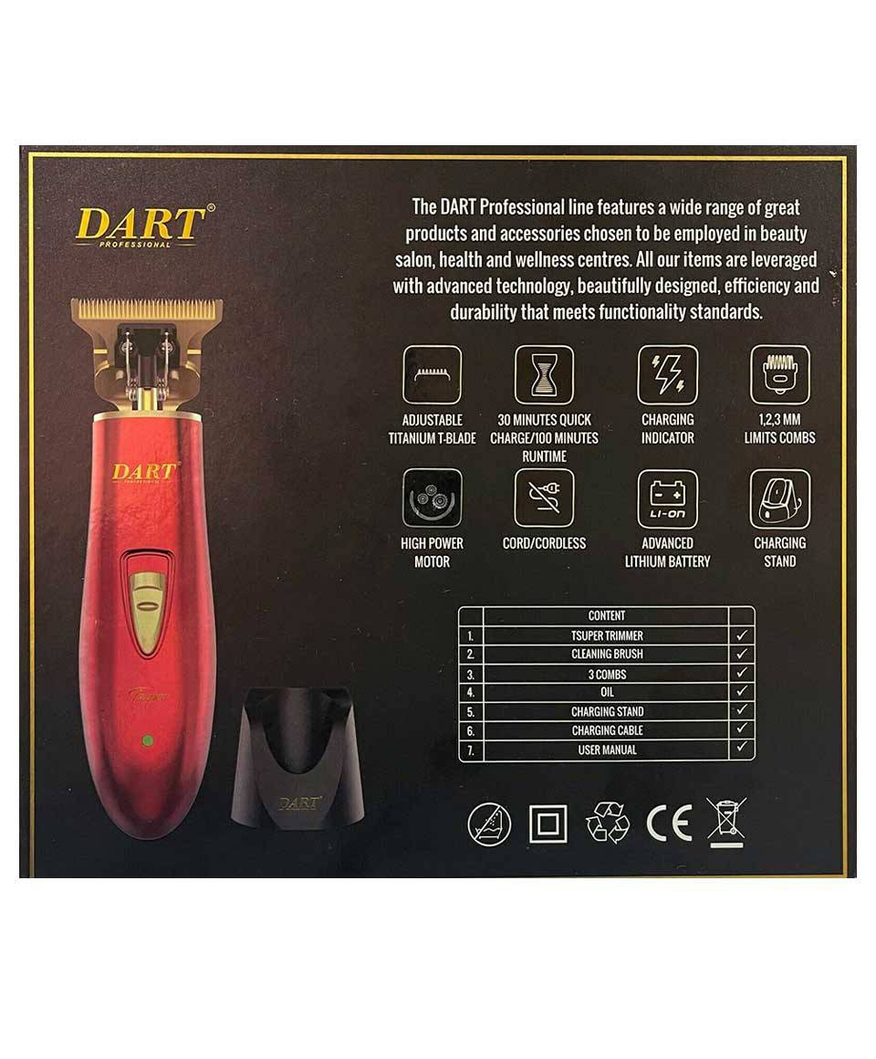 Dart Professional Cordless Trimmer TS20 for hair styling, featuring a sleek design and ergonomic handle.