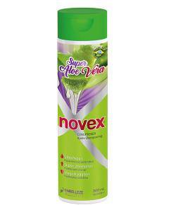 Novex Super Aloe Vera Conditioner bottle with green label, showing the conditioner’s natural aloe vera formula and sleek packaging.