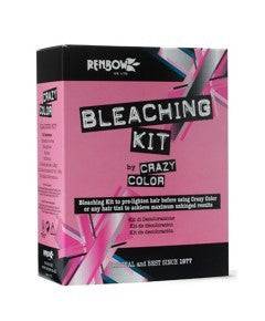 Renbow Crazy Color Bleaching Kit for vibrant hair bleaching and coloring, includes hair bleach and developer in a compact package.