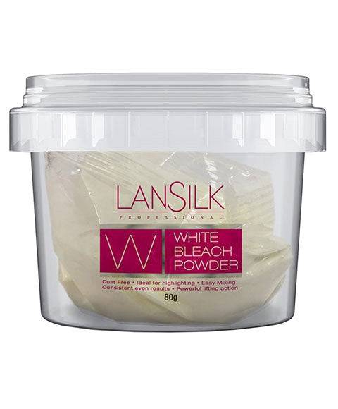 Gold 22 Lansilk Professional White Bleach Powder for hair coloring and bleaching, in a white powder form.