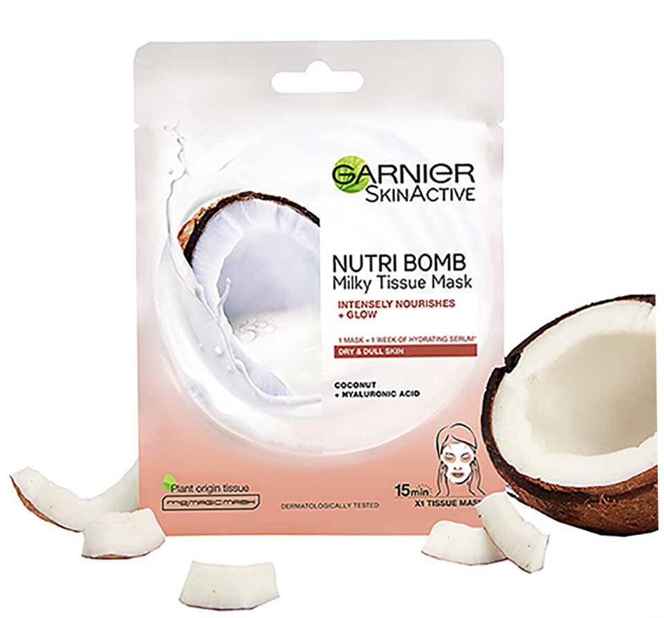 Masque en tissu laiteux Nutri Bomb à la noix de coco