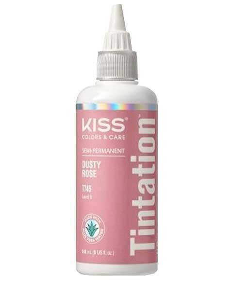 Kiss Colors Tintation Dusty Rose semi-permanent hair dye in tube, vibrant pink hair color for bold, temporary color results.