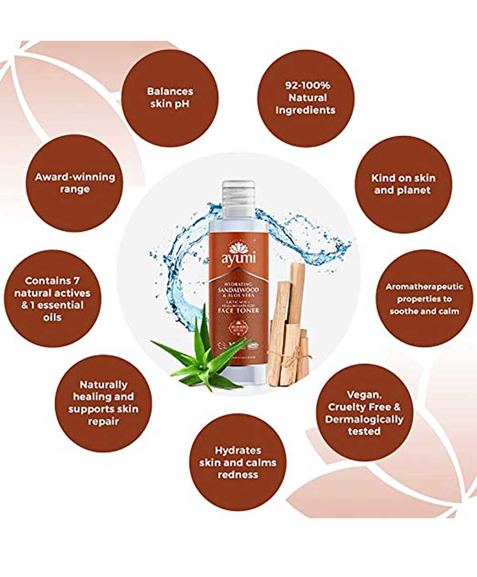Ayumi Hydrating Sandalwood And Aloe Vera Face Toner