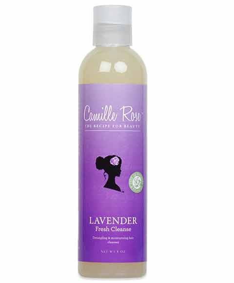 Lavender Fresh Cleanse Hair Cleanser by Camille Rose Naturals, a gentle hair treatment with lavender for fresh, clean hair.