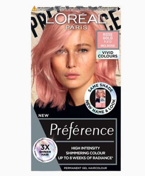 Preference Hochintensive permanente Gel-Haarfarbe Roségold
