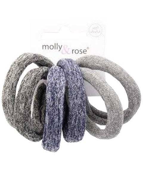 Molly And Rose Marl Collection Jersey Elastics hair accessories in soft, stretchy fabric for secure, stylish hair styling.