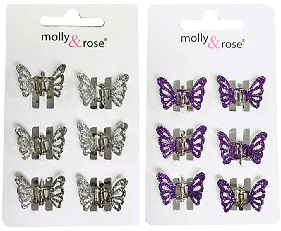Glitzernde Schmetterlings-Miniklemmen, sortiert, 4020
