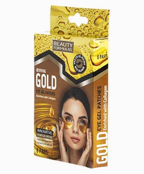 Beauty Formulas Reviving Gold Eye Gel Patches for skin soothing and reducing puffiness around the eyes.