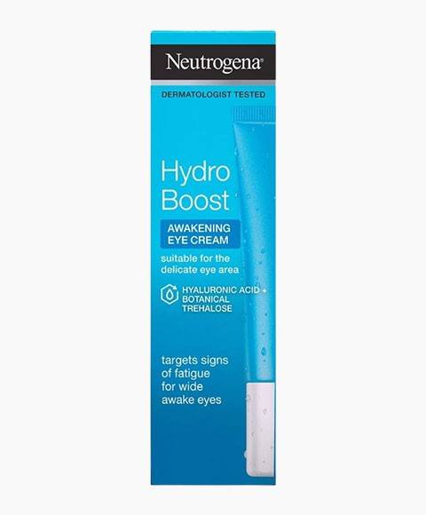 Johnson and Johnson Neutrogena Hydro Boost Awakening Eye Cream for soothing, hydrating skin around the eyes.
