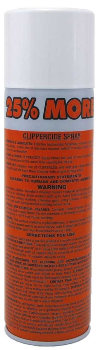 Barbicide Clippercide Aerosol Spray for salon accessories, shown in a 18507.jpg image.