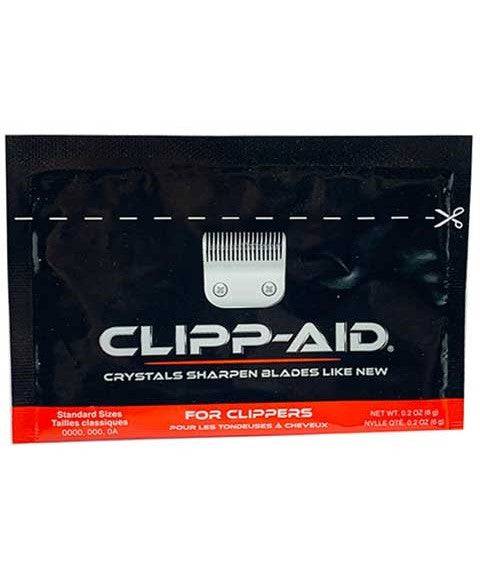 Clipp Aid salon accessory crystals for sharpening clipper blades, restoring them to like-new condition.