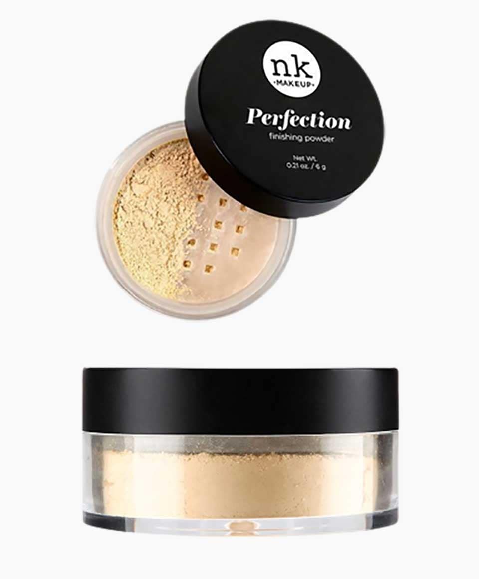 NICKA K NEWYORK NK Perfection Finishing Powder NFP02 Medium for face makeup, smooth and matte finish, pressed powder compact