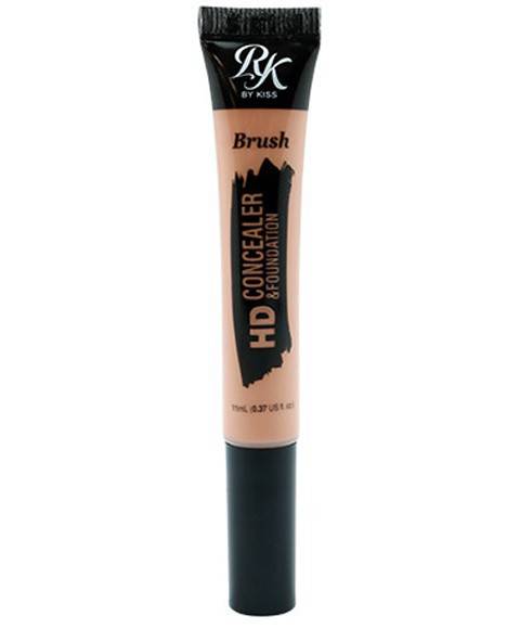 RK By Kiss HD concealer and foundation in shade RKBC06 Medium Bisque, featuring a close-up of the face makeup product.