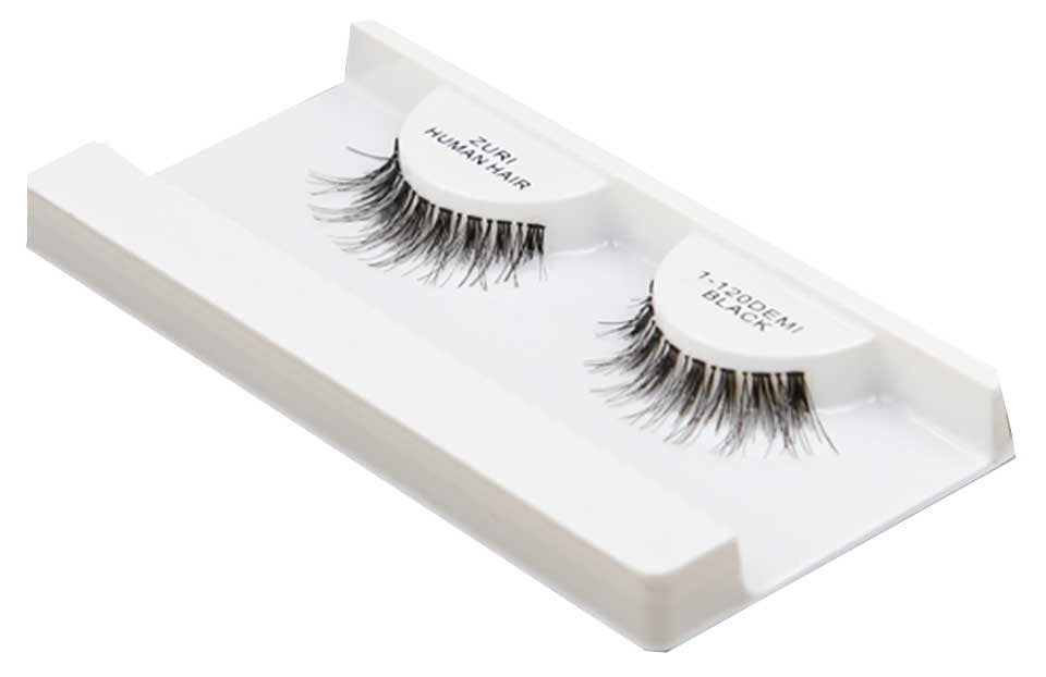 Zuri Human Hair Eyelashes 1 120DEMI Black