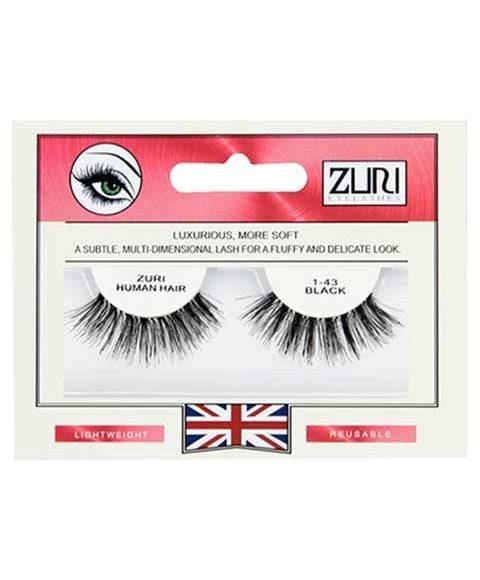 Zuri Human Hair Eyelashes 1 43 Black