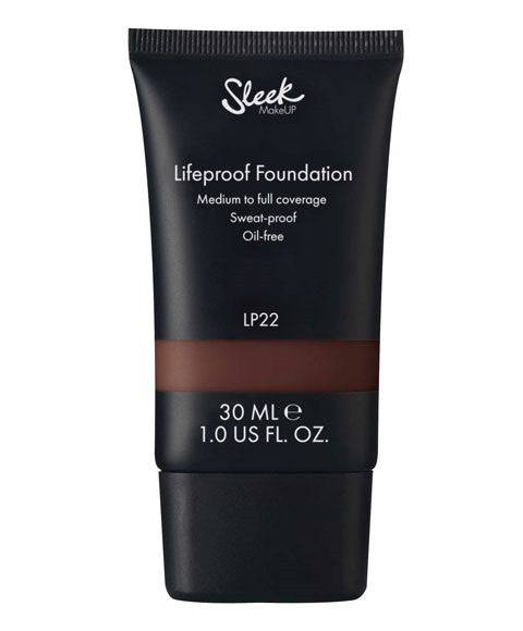 Sleek Lifeproof Foundation LP22 face makeup in a sleek compact, showcasing smooth, even skin tone with natural finish.
