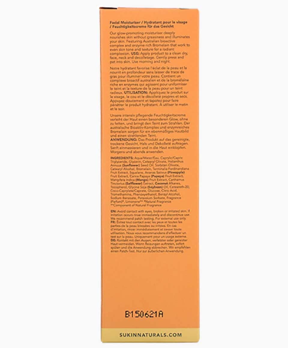 Crème hydratante illuminatrice Sukin