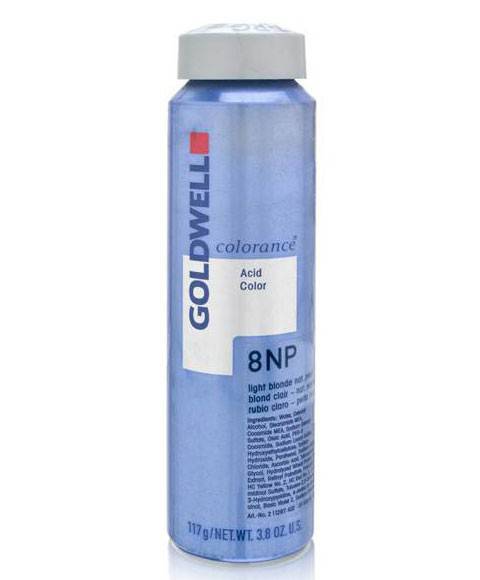 Goldwell Colorance Acid Color Can for vibrant hair coloring and bleaching, featuring a sleek black and colorful design.