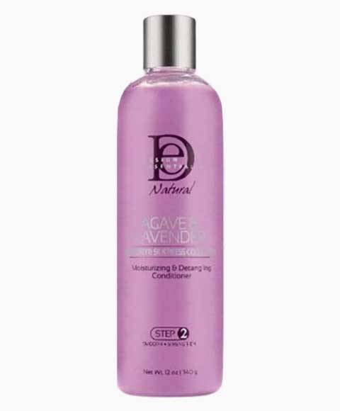 Design Essentials Agave and Lavender Step 2 Moisturizing Conditioner bottle, smooth and creamy hair conditioner for detangling.