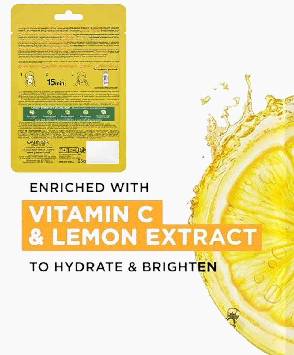 Masque en tissu à la vitamine C Skin Active