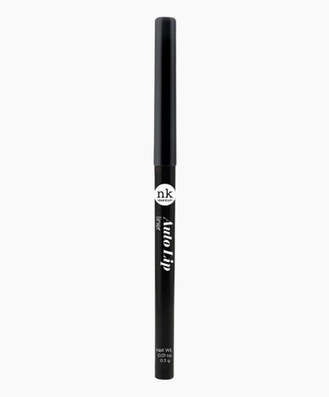 NICKA K NEWYORK NK Auto Lip Liner AA12 Indigo in the shade, shown on a model’s lips, for precise lip makeup application.