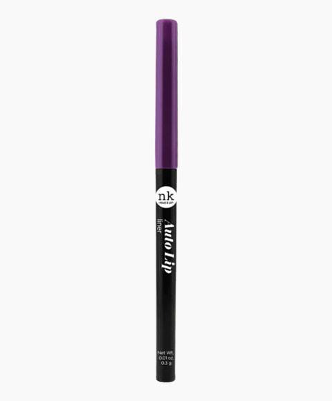 NICKA K NEWYORK NK Auto Lip Liner AA36 Dark Orchid for lip makeup, shown in a sleek black pencil with dark orchid shade.