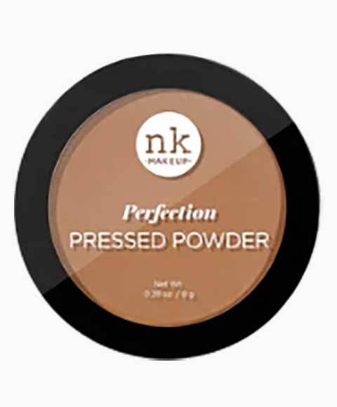 NICKA K NEWYORK NK Perfection Pressed Powder FPPF04 Chestnut face makeup compact with smooth, natural finish.