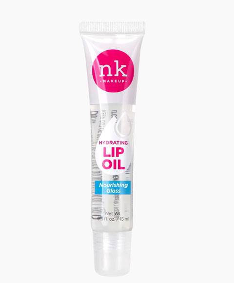 NICKA K Newyork NK Hydrating Lip Oil nourishing gloss with smooth, shiny finish on lips, promoting hydration and softness.