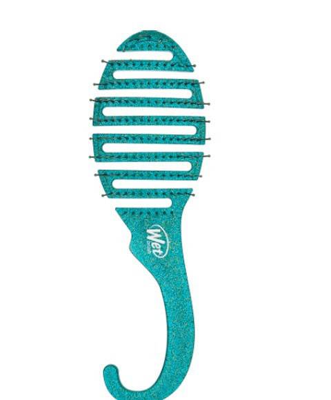 Brosse démêlante douche Wetbrush à paillettes turquoise