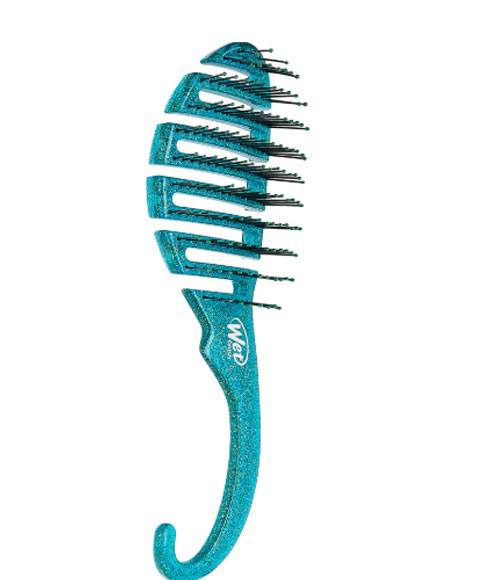 Brosse démêlante douche Wetbrush à paillettes turquoise