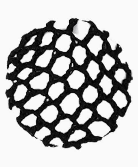 Schwarzes glänzendes Brötchennetz 5691