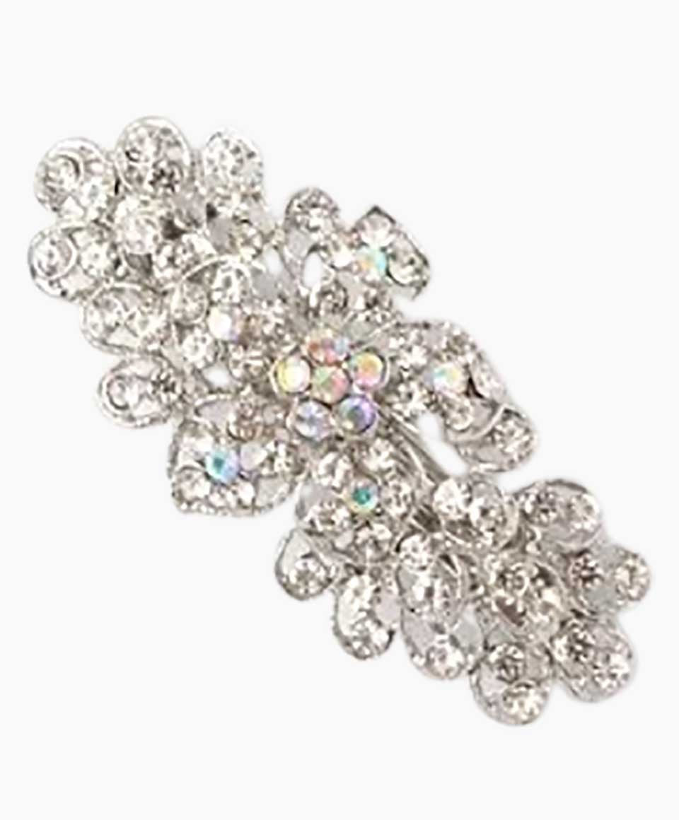 Crystal Filligree Flower Barrette 5085