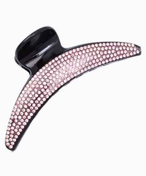 Curved plastic hair clamp with colorful diamantes by Molly And Rose, featuring a stylish, decorative accessory for hair styling.