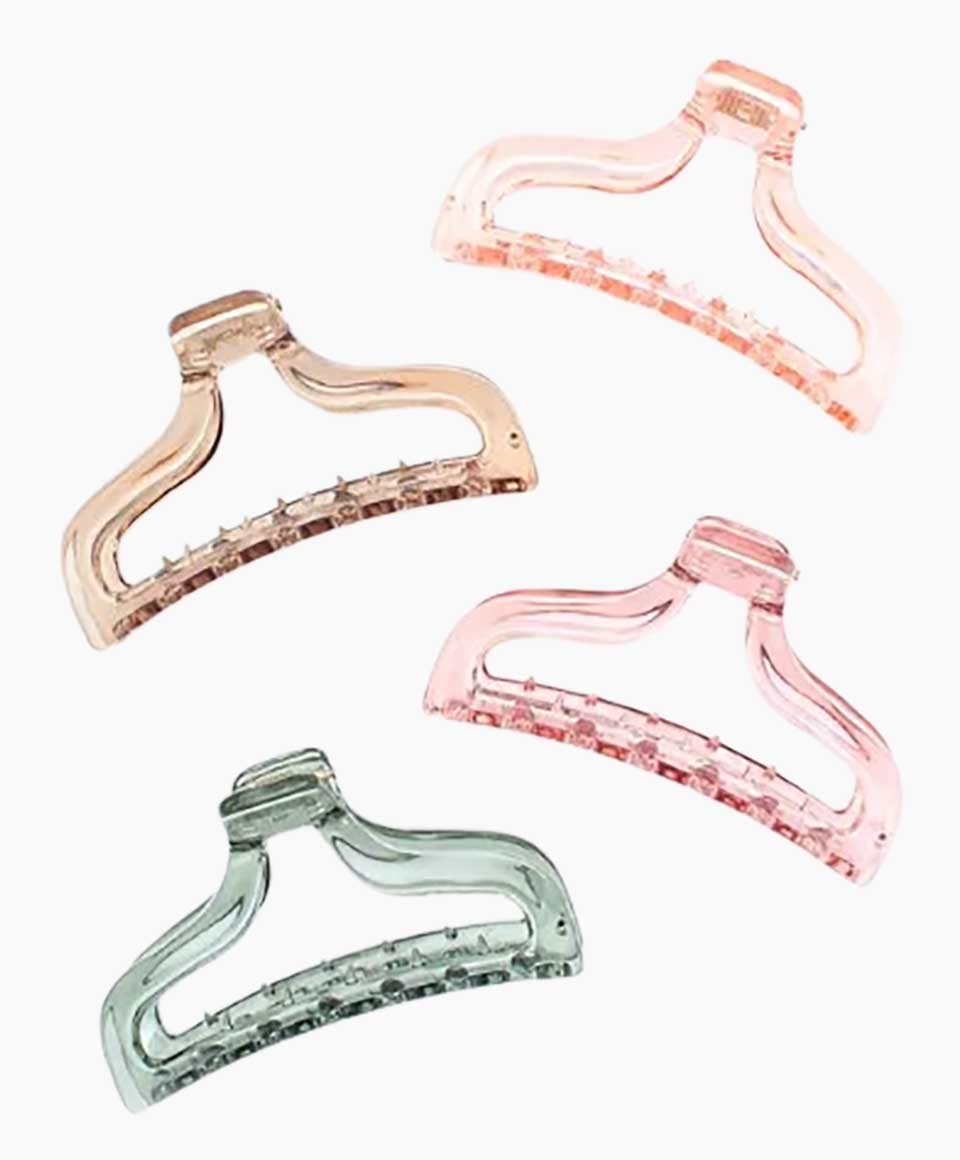 Colored transparent clamp from Molly And Rose, a stylish hair accessory with vibrant hues and a sleek design.