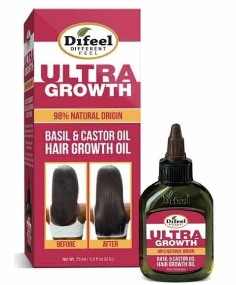 Difeel 99 Percent Natural Ultra Growth Basil & Castor Oil Hair Growth Oil