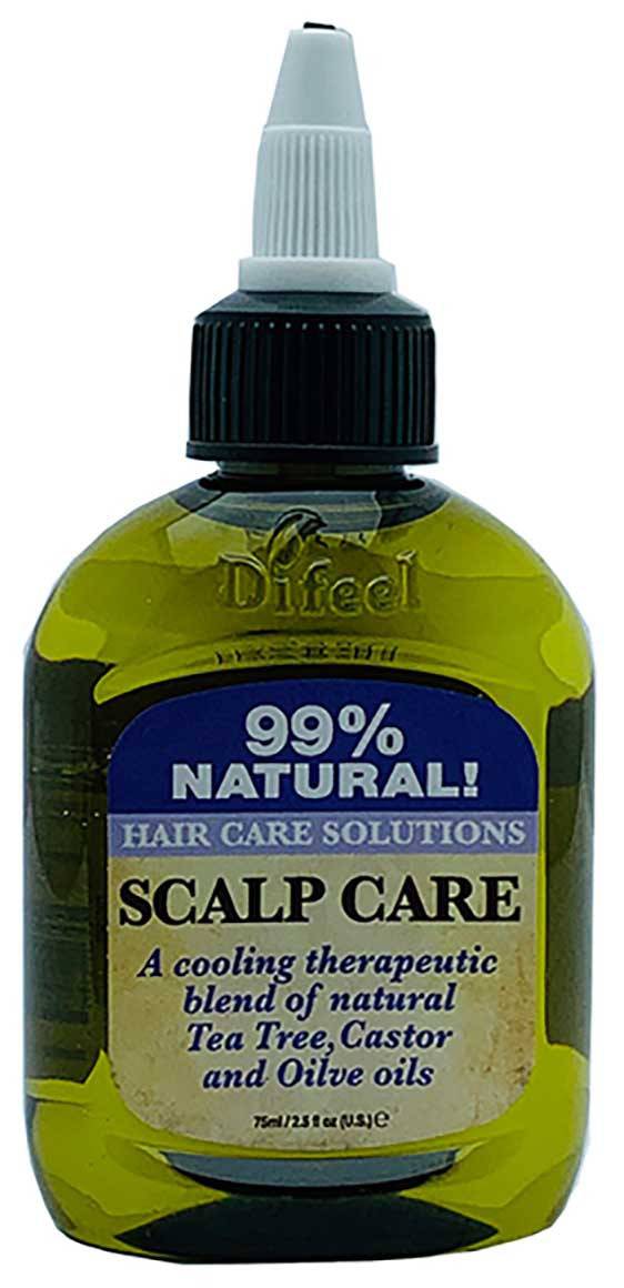 Difeel Scalp Care Hair Treatment in a bottle, showcasing its nourishing formula for healthy hair and scalp care.