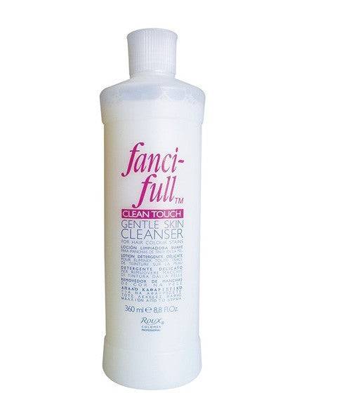 Revlon Fanci Full Clean Touch gentle skin cleanser for hair color and bleach removal, showing the product bottle and label.