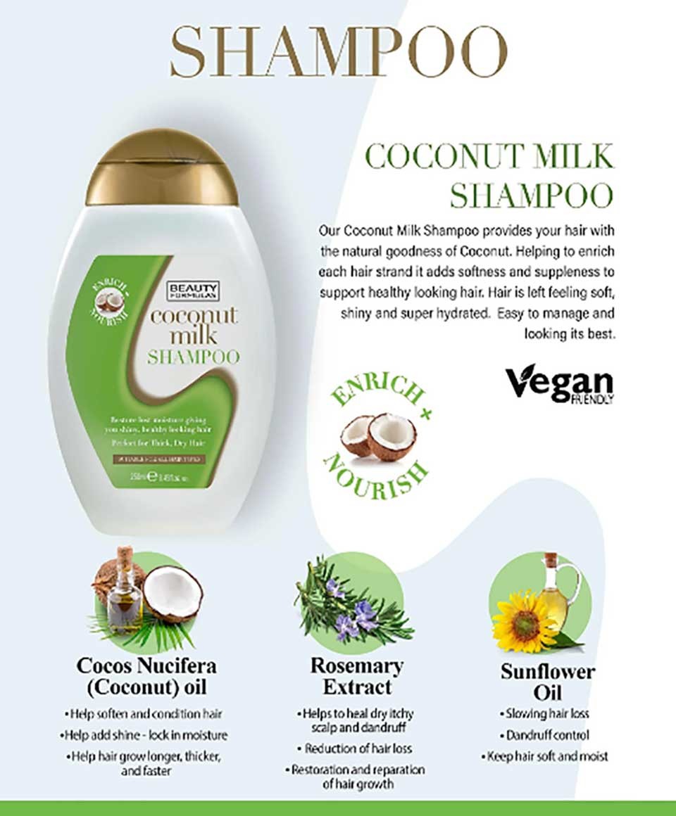 Beauty Formulas Coconut Milk Shampoo