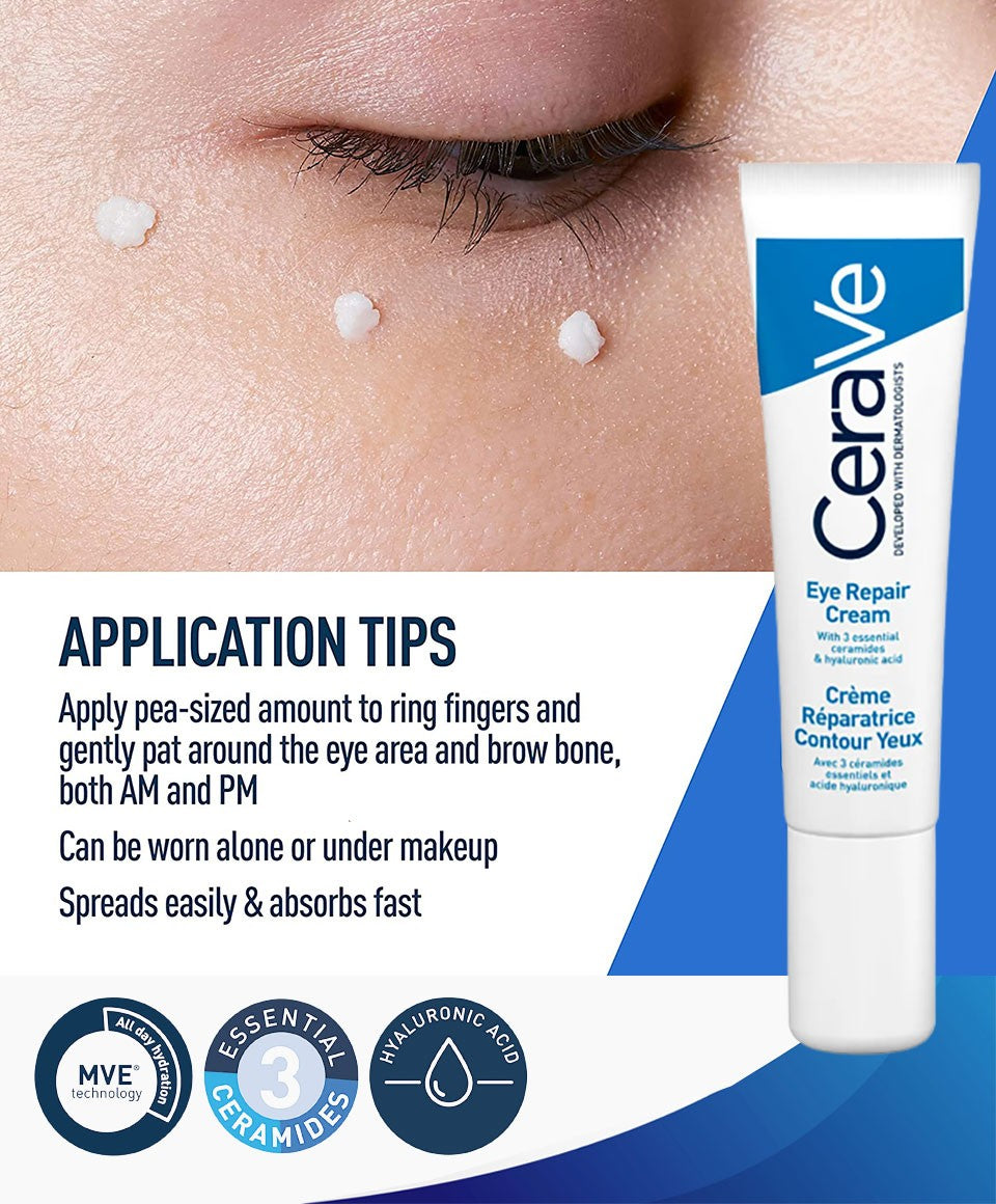 Cerave Eye Repair Cream Reduces Dark Circles And Puffiness