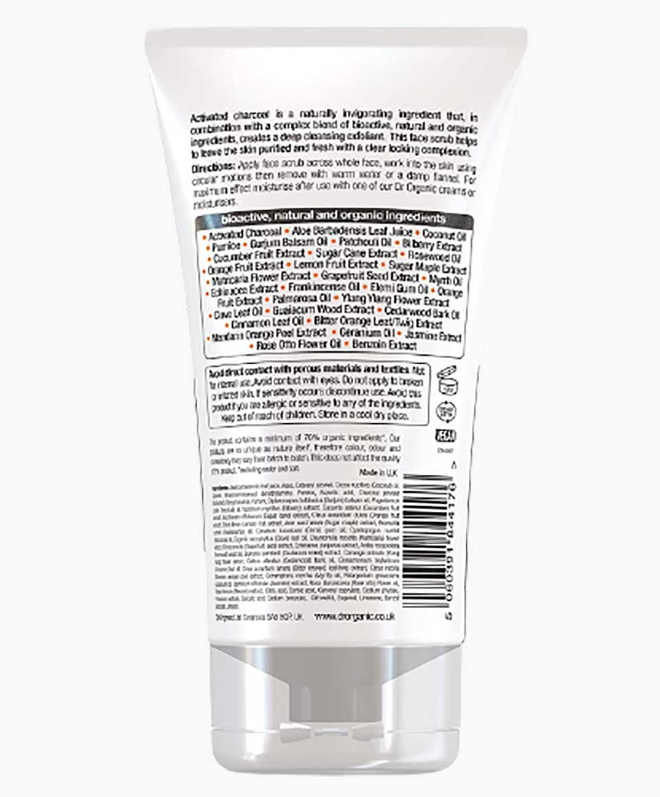 Gommage visage nettoyant en profondeur au charbon actif Bioactive Skincare