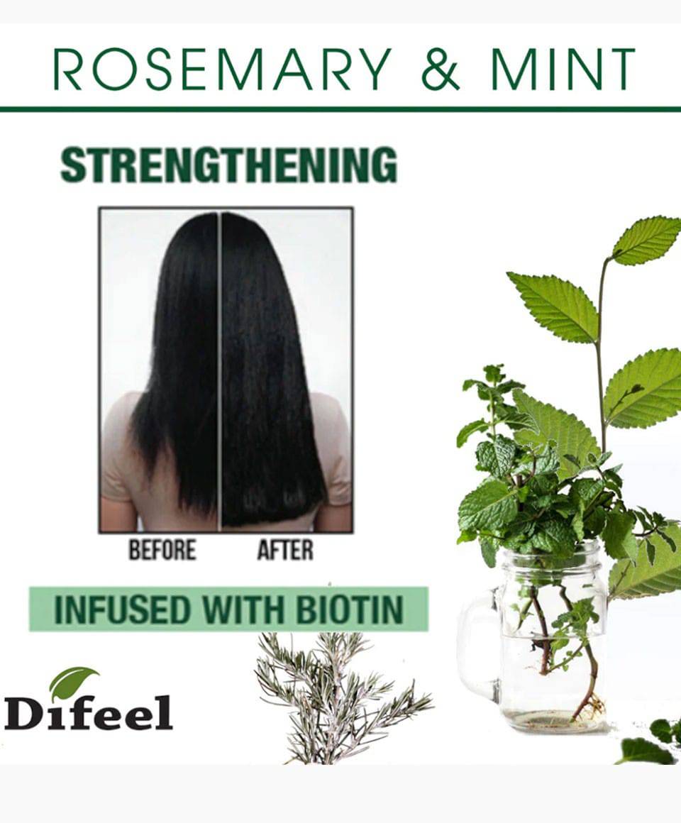 Difeel Rosemary And Mint Hair Care Set Infused With Biotin