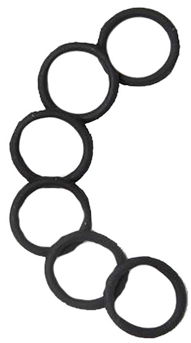 Molly And Rose Silicone Elastic Black Bands 6531