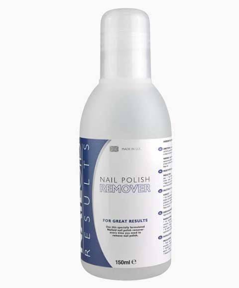 Three Pears Nailoid Results Nail Polish Remover bottle with a sleek design on a white background.